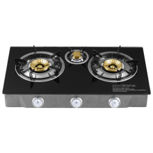 Cooking appliances 3 burner glass gas cookers